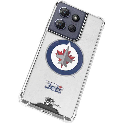 NHL Winnipeg Jets Distressed Moto G Play 5G (2025) Clear Case