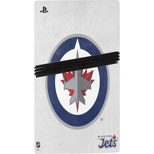 NHL Winnipeg Jets Distressed PS5 Pro Disk Bundle Skin