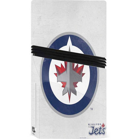 NHL Winnipeg Jets Distressed PS5 Pro Disk Bundle Skin