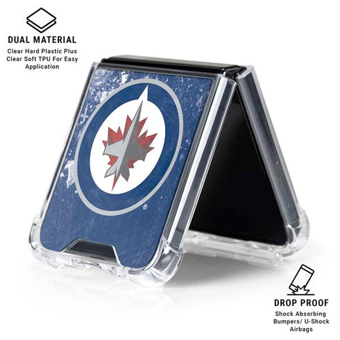 NHL Winnipeg Jets Frozen Galaxy Z Flip6 Clear Case