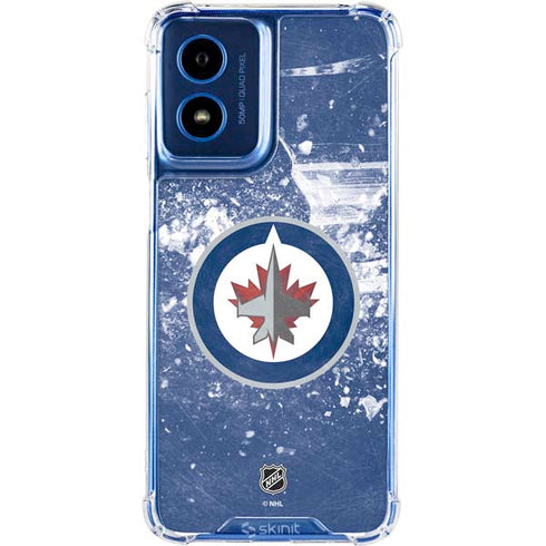 NHL Winnipeg Jets Frozen Moto G 5G (2024) Clear Case