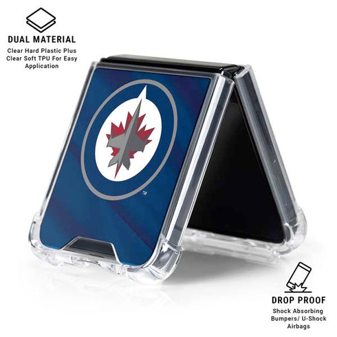 NHL Winnipeg Jets Jersey Galaxy Z Flip7 Clear Case