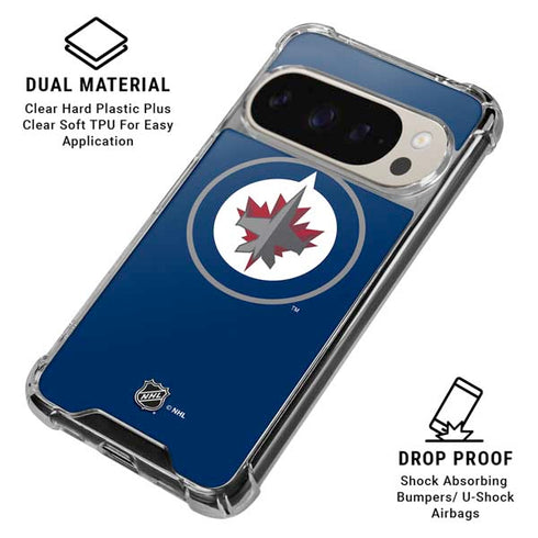 NHL Winnipeg Jets Logo Pixel 9/9 Pro Clear Case