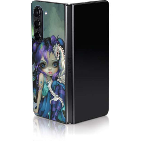 Winter Fairy With Frost Dragon by Jasmine Becket-Griffith Galaxy Z Fold5 5G Skin