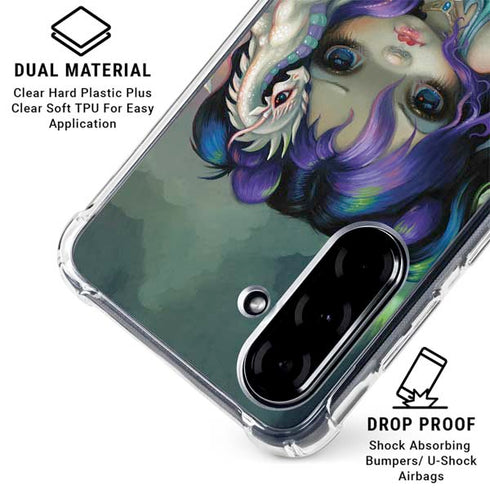 Winter Fairy With Frost Dragon by Jasmine Becket-Griffith Galaxy A36 5G Clear Case