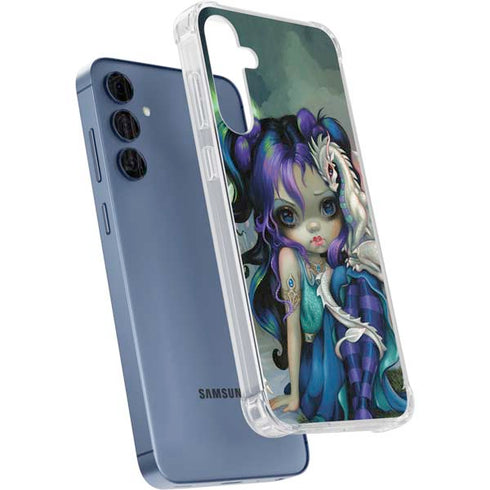 Winter Fairy With Frost Dragon by Jasmine Becket-Griffith Galaxy A55 5G Clear Case