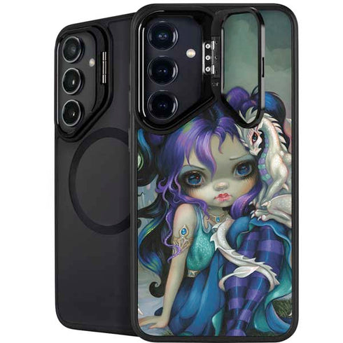 Winter Fairy With Frost Dragon by Jasmine Becket-Griffith Galaxy S24 Plus Kickstand Case
