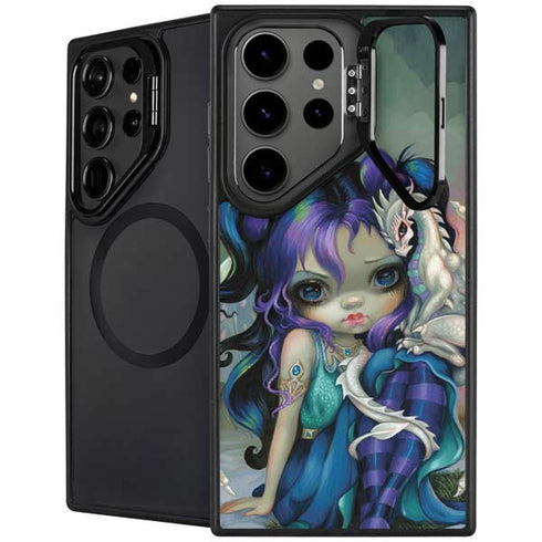Winter Fairy With Frost Dragon by Jasmine Becket-Griffith Galaxy S24 Ultra Kickstand Case