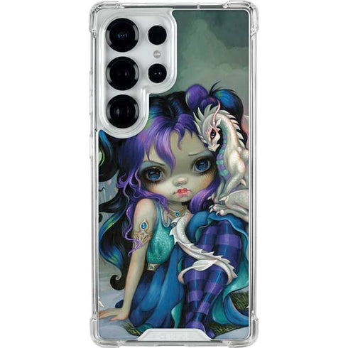 Winter Fairy With Frost Dragon by Jasmine Becket-Griffith Galaxy S25 Ultra Clear Case