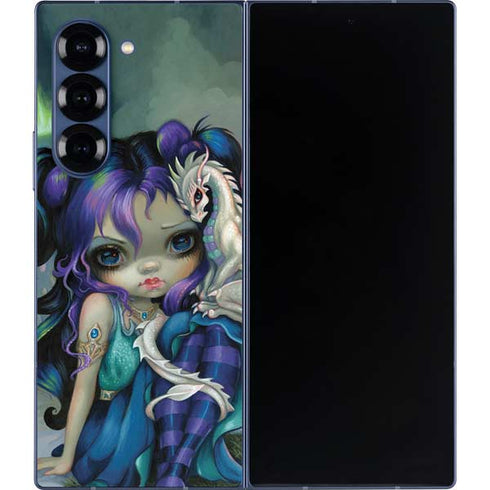 Winter Fairy With Frost Dragon by Jasmine Becket-Griffith Galaxy Z Fold6 Skin