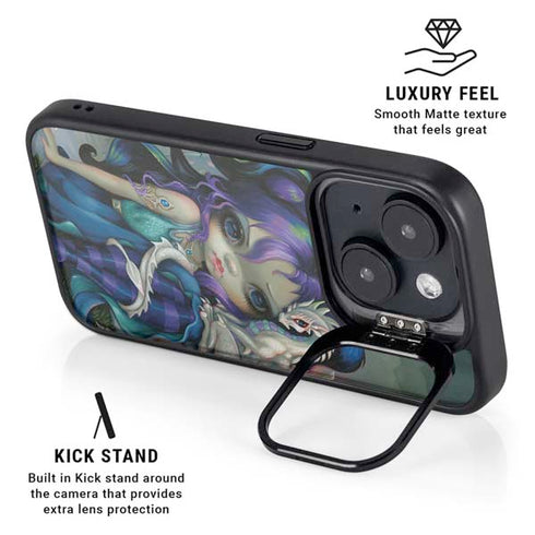 Winter Fairy With Frost Dragon by Jasmine Becket-Griffith iPhone 14 Plus Kickstand Case