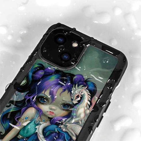 Winter Fairy With Frost Dragon by Jasmine Becket-Griffith iPhone 15 Plus Waterproof Case