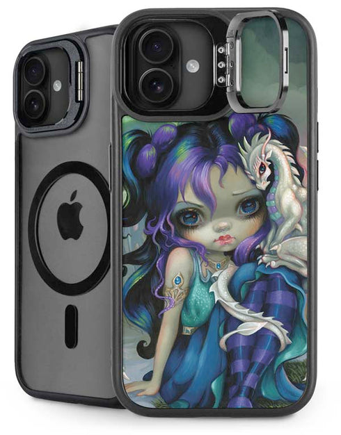 Winter Fairy With Frost Dragon by Jasmine Becket-Griffith iPhone 16 Plus Kickstand Case