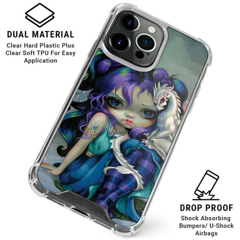 Winter Fairy With Frost Dragon by Jasmine Becket-Griffith iPhone 16 Pro Clear Case
