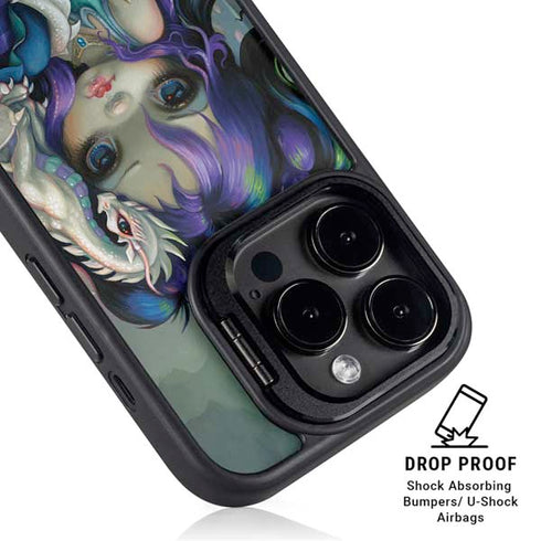 Winter Fairy With Frost Dragon by Jasmine Becket-Griffith iPhone 16 Pro Kickstand Case