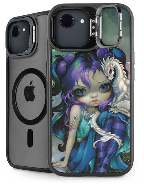 Winter Fairy With Frost Dragon by Jasmine Becket-Griffith iPhone 16e Kickstand Case