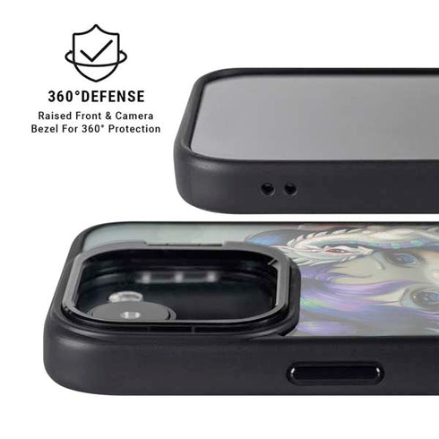 Winter Fairy With Frost Dragon by Jasmine Becket-Griffith iPhone 16e Kickstand Case