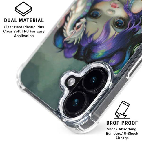 Winter Fairy With Frost Dragon by Jasmine Becket-Griffith iPhone 17 Clear Case