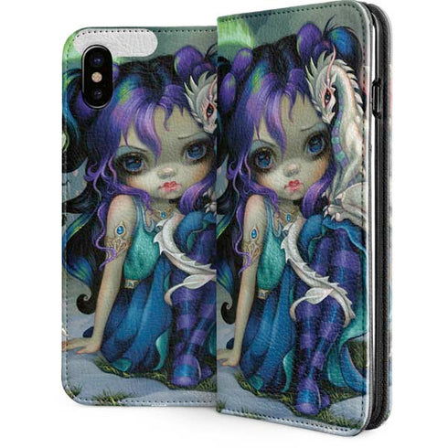 Winter Fairy With Frost Dragon by Jasmine Becket-Griffith iPhone 8 Folio Case