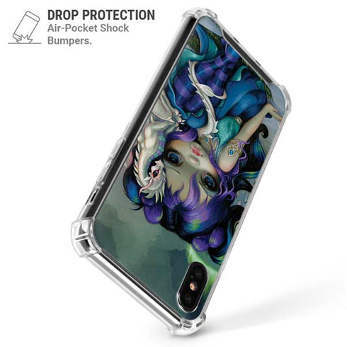 Winter Fairy With Frost Dragon by Jasmine Becket-Griffith iPhone X/XS Clear Case
