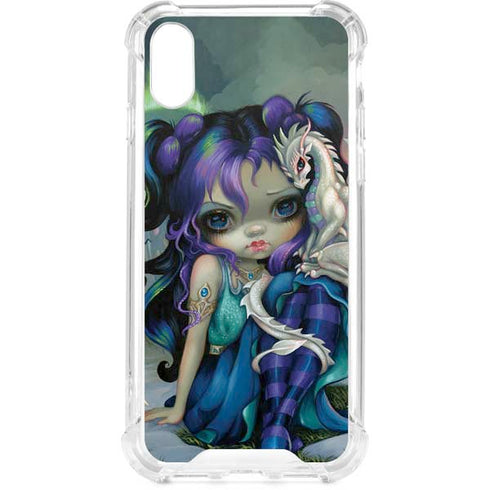 Winter Fairy With Frost Dragon by Jasmine Becket-Griffith iPhone XS Clear Case
