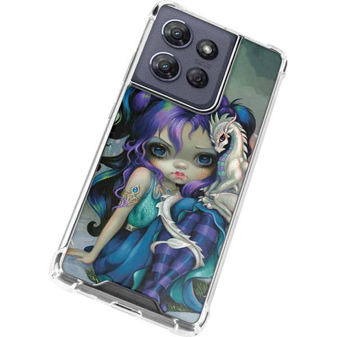 Winter Fairy With Frost Dragon by Jasmine Becket-Griffith Moto G 5G (2025) Clear Case
