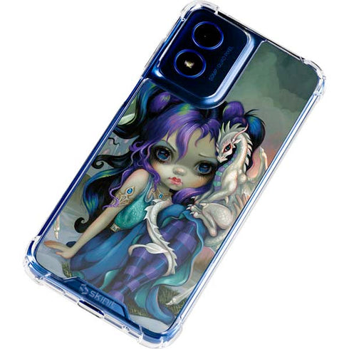 Winter Fairy With Frost Dragon by Jasmine Becket-Griffith Moto G 5G (2024) Clear Case