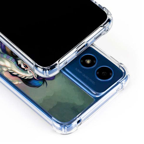 Winter Fairy With Frost Dragon by Jasmine Becket-Griffith Moto G Play 4G (2024) Clear Case