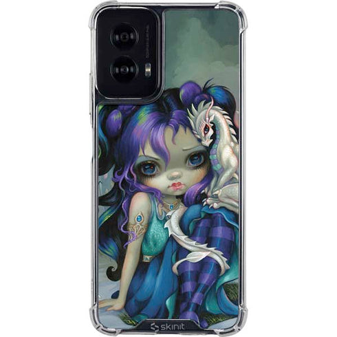 Winter Fairy With Frost Dragon by Jasmine Becket-Griffith Moto G Power 5G (2024) Clear Case