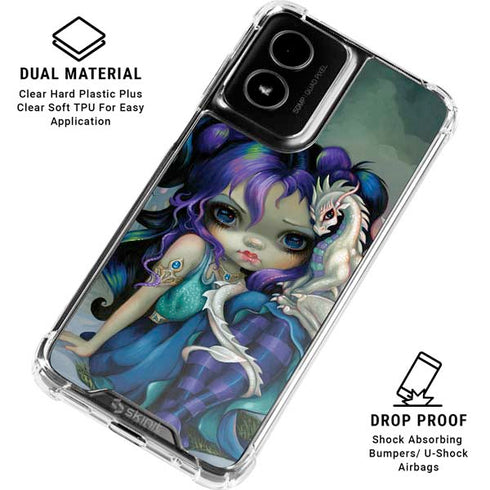 Winter Fairy With Frost Dragon by Jasmine Becket-Griffith Moto G Power 5G (2024) Clear Case