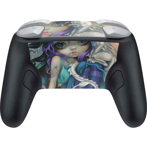 Winter Fairy With Frost Dragon by Jasmine Becket-Griffith Nintendo Switch 2 (2025) Pro Controller Skin