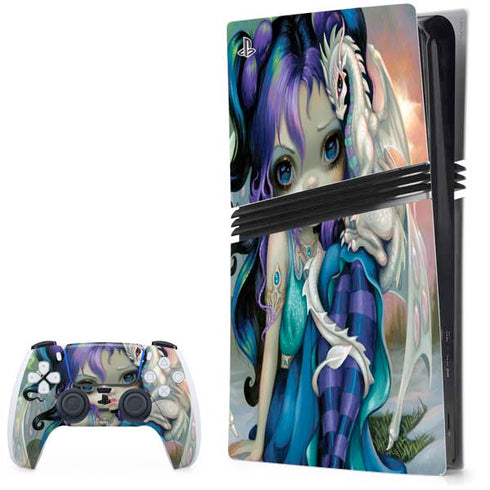 Winter Fairy With Frost Dragon by Jasmine Becket-Griffith PlayStation PS5 Skins