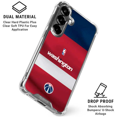 NBA Washington Wizards Jersey Galaxy S26 Plus Clear Case