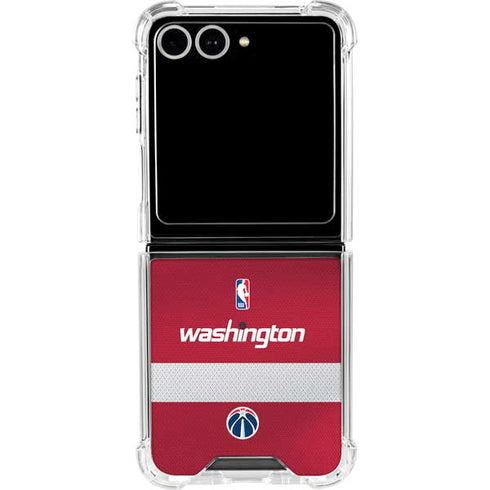 NBA Washington Wizards Jersey Galaxy Z Flip7 Clear Case