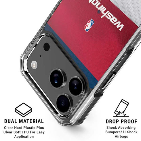 NBA Washington Wizards Jersey iPhone 17 Pro Max Clear Case