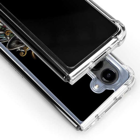 Wolf Howling by Sarah Richter Galaxy Z Fold5 5G Clear Case