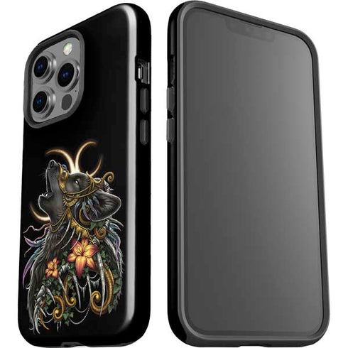 Wolf Howling by Sarah Richter iPhone 15 Pro Impact Case