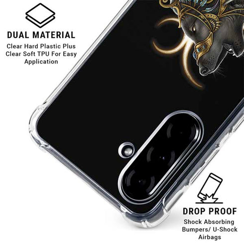 Wolf Howling by Sarah Richter Galaxy A36 5G Clear Case