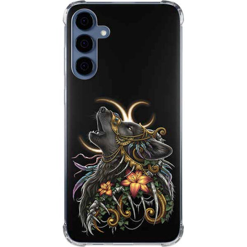 Wolf Howling by Sarah Richter Galaxy A55 5G Clear Case