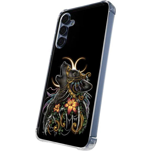 Wolf Howling by Sarah Richter Galaxy A55 5G Clear Case