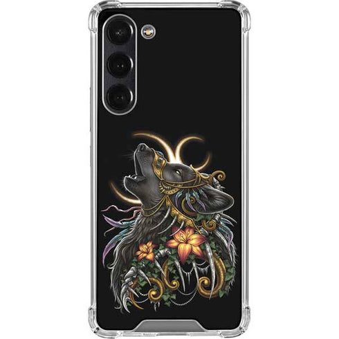 Wolf Howling by Sarah Richter Galaxy S24 FE Clear Case