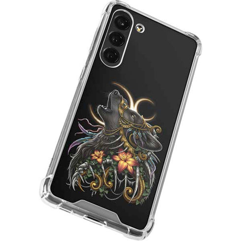Wolf Howling by Sarah Richter Galaxy S24 FE Clear Case