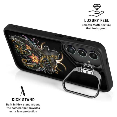 Wolf Howling by Sarah Richter Galaxy S24 FE Kickstand Case