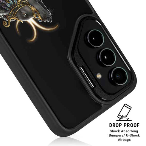 Wolf Howling by Sarah Richter Galaxy S25 Kickstand Case