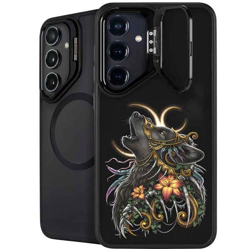 Wolf Howling by Sarah Richter Galaxy S25 Plus Kickstand Case