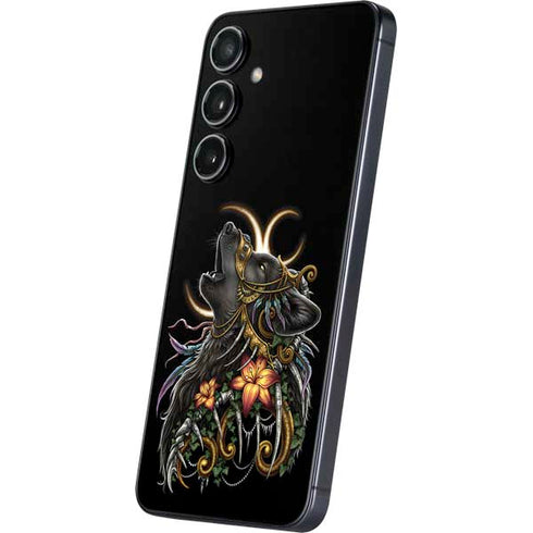 Wolf Howling by Sarah Richter Galaxy S25 Skin