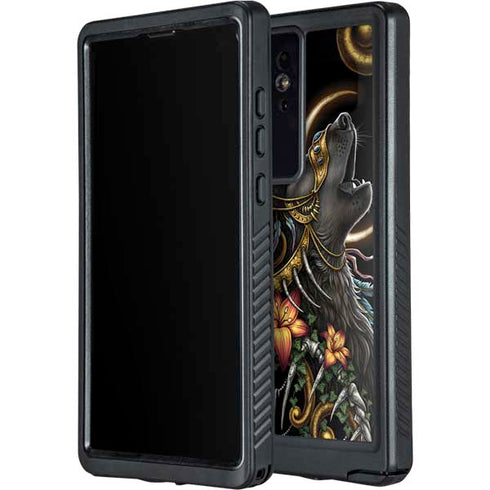 Wolf Howling by Sarah Richter Galaxy S24 Ultra Waterproof Case