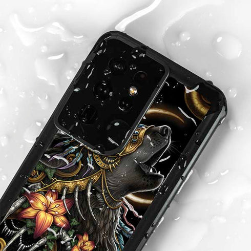 Wolf Howling by Sarah Richter Galaxy S24 Ultra Waterproof Case