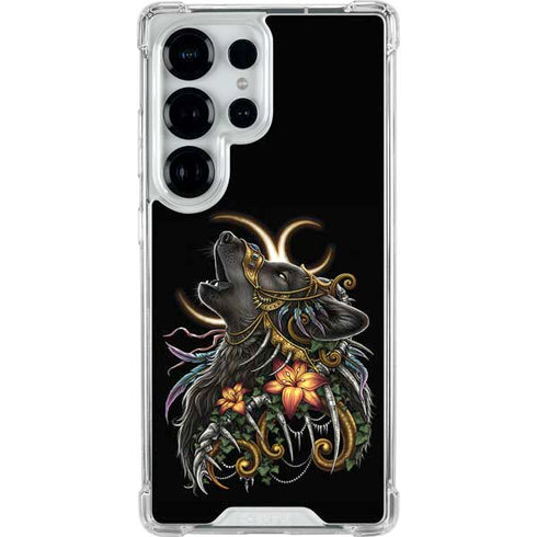 Wolf Howling by Sarah Richter Galaxy S25 Ultra Clear Case