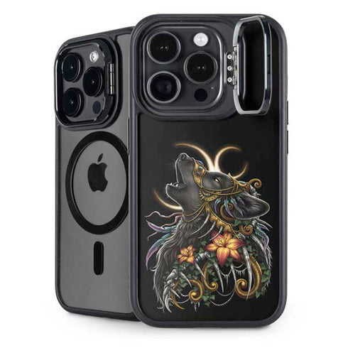 Wolf Howling by Sarah Richter iPhone 13 Pro Kickstand Case